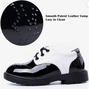 DADAWEN Children's Boy's Lace-Up School Uniform Shoes Comfort Oxford Dress Sz 8T